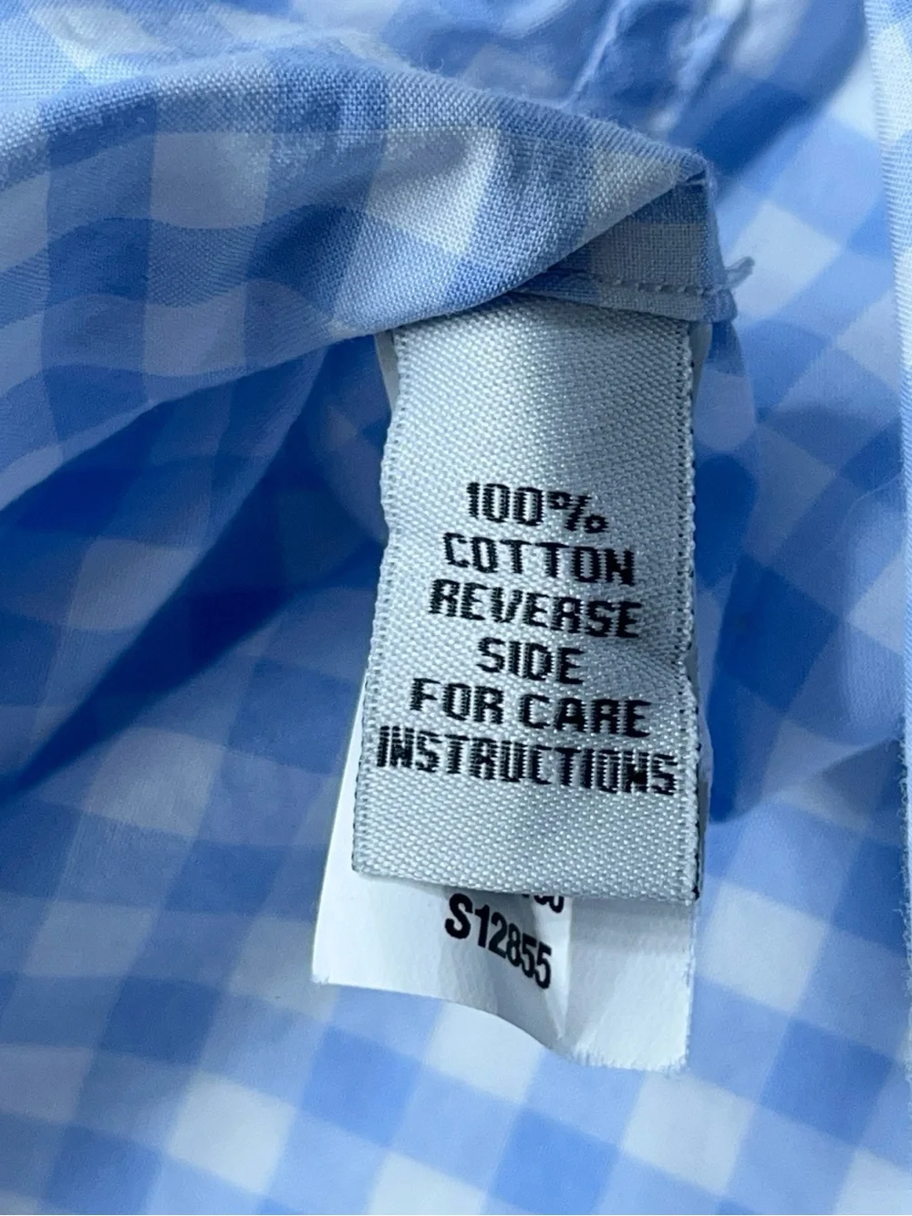 Ann Mashburn Popover Shirt Womens Small Blue Long Sleeve Gingham Poplin - Picture 9 of 16